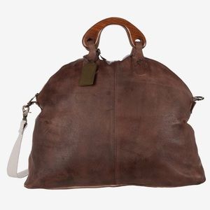 Free People Willow Vintage Tote Bag - Wine Wash/NWOT